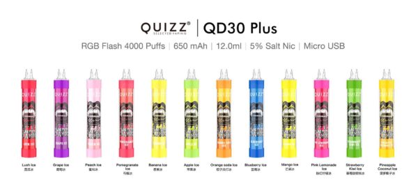 DESECHABLE QUIZZ RGB 4000 PUFFS